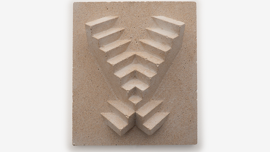 a set of intertwined stairs sculpted in an impossible manner.